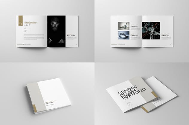 广告设计/网站设计/工业设计公司适用的产品目录画册设计模板 Graphic Design Portfolio Template插图(14)
