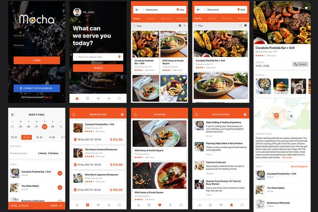 实用多用途APP应用UI套件UI模板 Mocha Mobile UI Kit插图(10)
