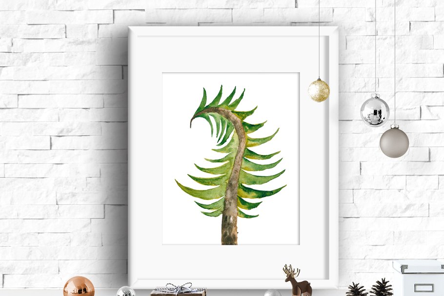 可爱冬日动物形象水彩图案 Cute Winter Animals Collection插图(6)