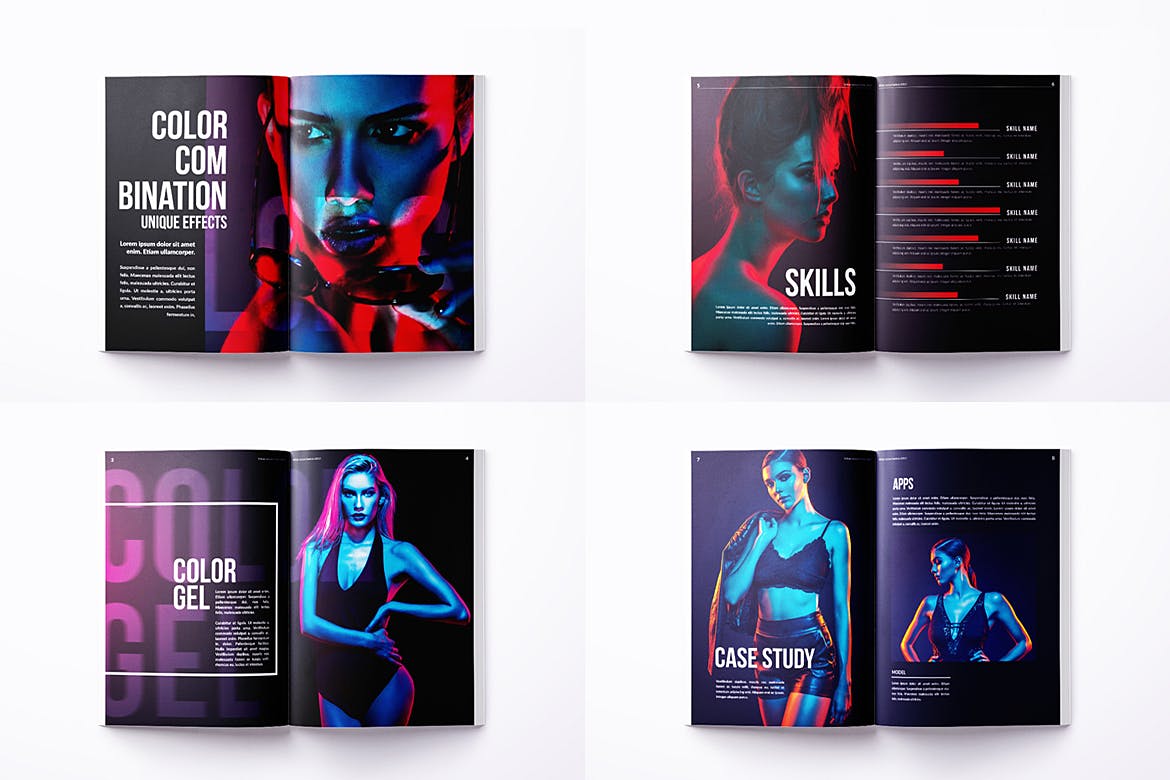 创意摄影作品集作品展览画册排版设计模板 Creative Portfolio A4 & US Letter Design – 30 pgs插图(1)