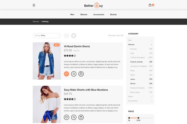 现代化电商网站设计UI套件 Better Buy – E-Commerce PSD UI Kit插图(4)