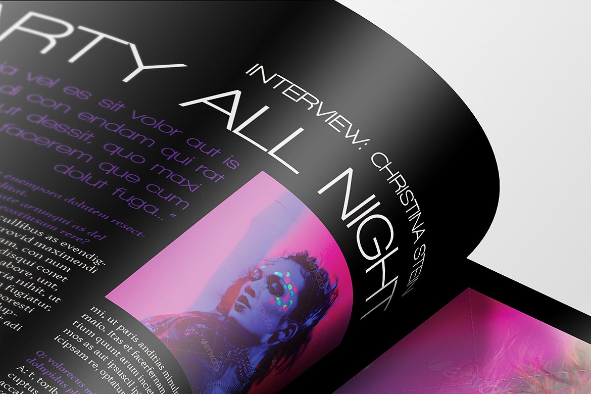 高端时尚极简的杂志模板 Catwalk Magazine Template [indd]插图(1)