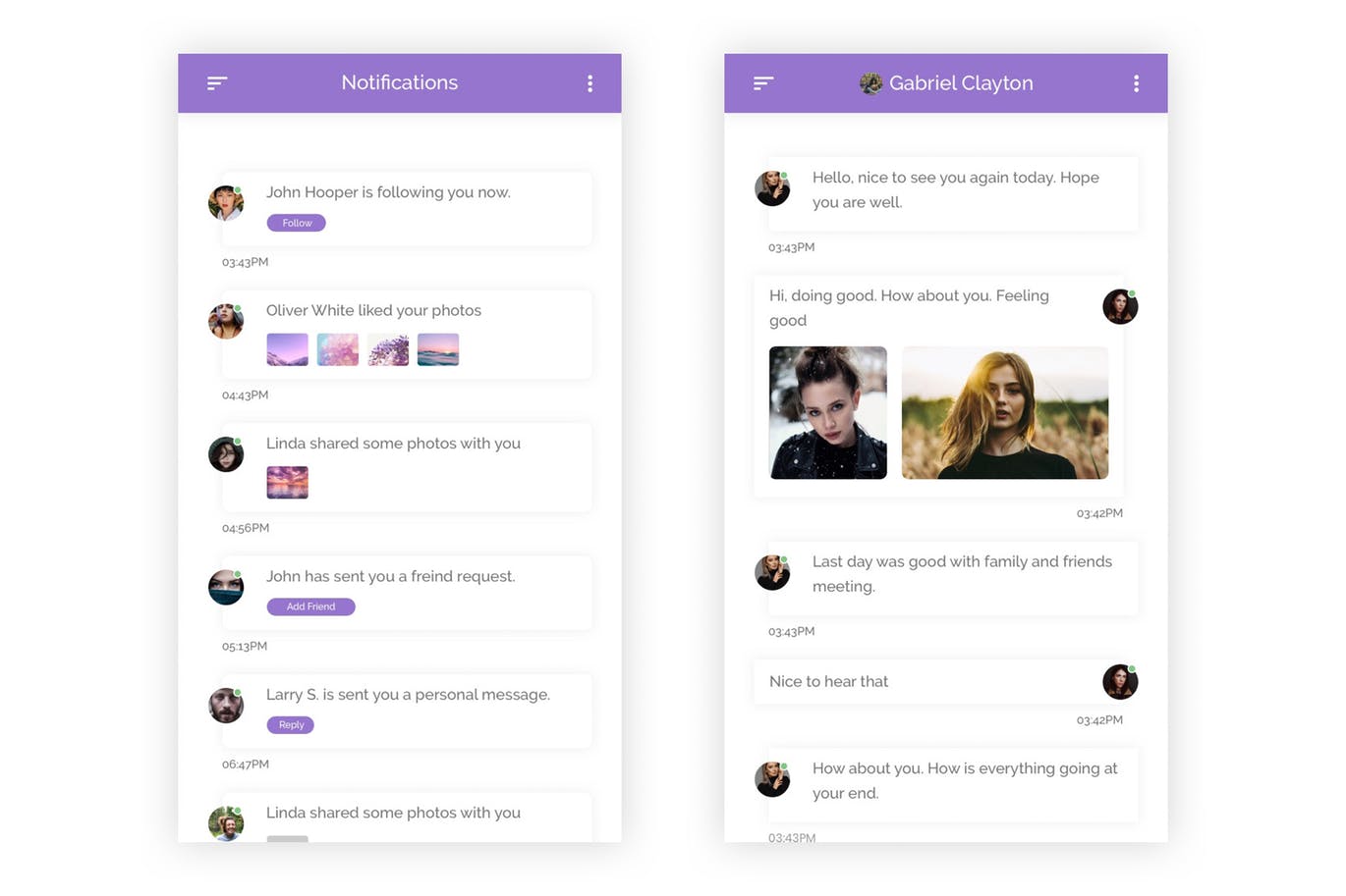 社交聊天&分享APP应用UI设计素材库精选套件 Chatty – Chatting & Sharing App -Adobe Illustrator插图(6)