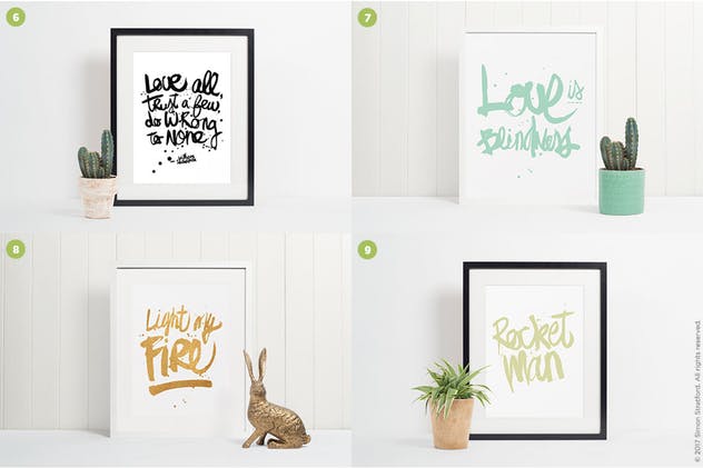 10款简约现代的画框展示样机模板 10 Picture Frame mockups插图(3)