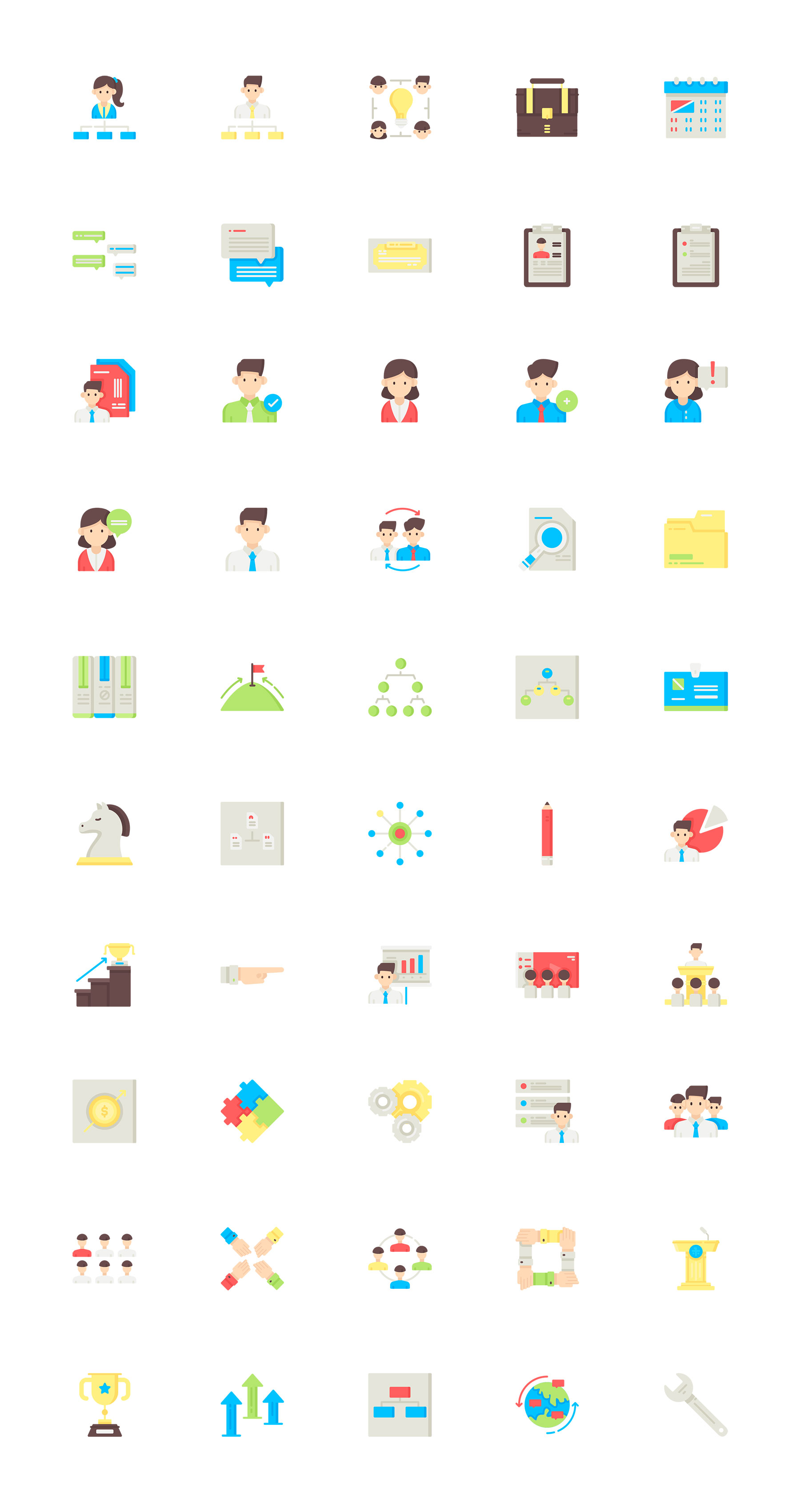 50 枚团队合作元素图标