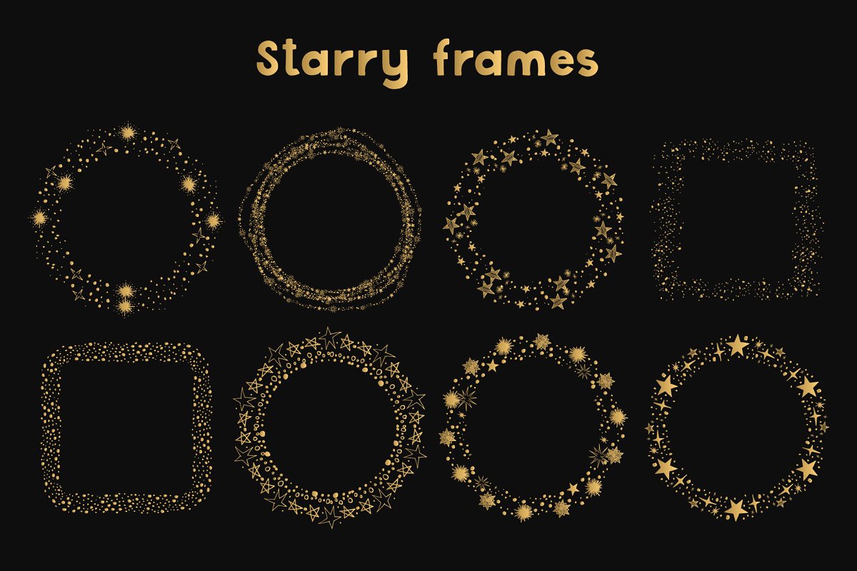 太空星系故事矢量图形套装插图(7)