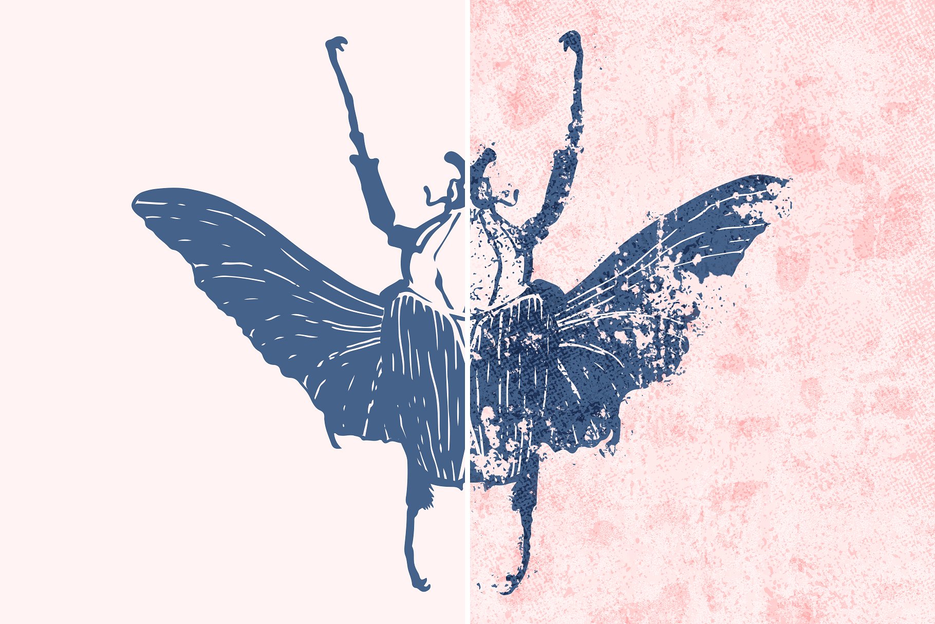 104款手绘原始和半色调墨汁纹理 Blackview Grunge Textures Set插图(5)