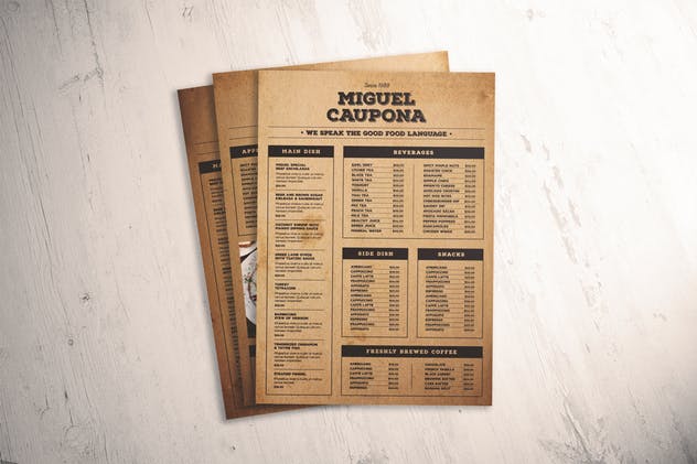 经典美食菜谱菜单设计模板 Classic Food Menu插图(7)