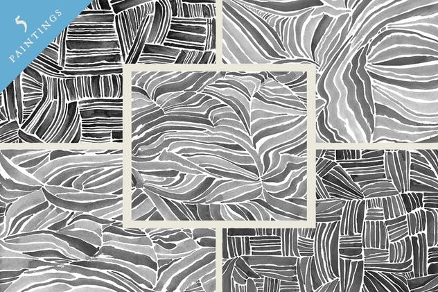 手绘水彩艺术图案纹理合集 Hand Painted Watercolor Textures插图(1)