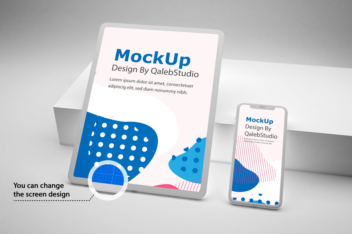 简约风格iPhone 11&iPad Pro屏幕界面预览素材库精选样机 Clean iPhone 11 & iPad Pro插图(2)