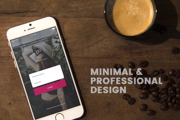极简主义手机应用登陆界面UI套件 UU – Minimal Mobile UI Kit Part 02 Sign In form插图(4)