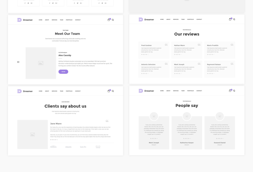 极致的造梦者 Sketch 线框图套件 Dreamer Wireframe Kit（150+元素 & 11大分类）插图(4)