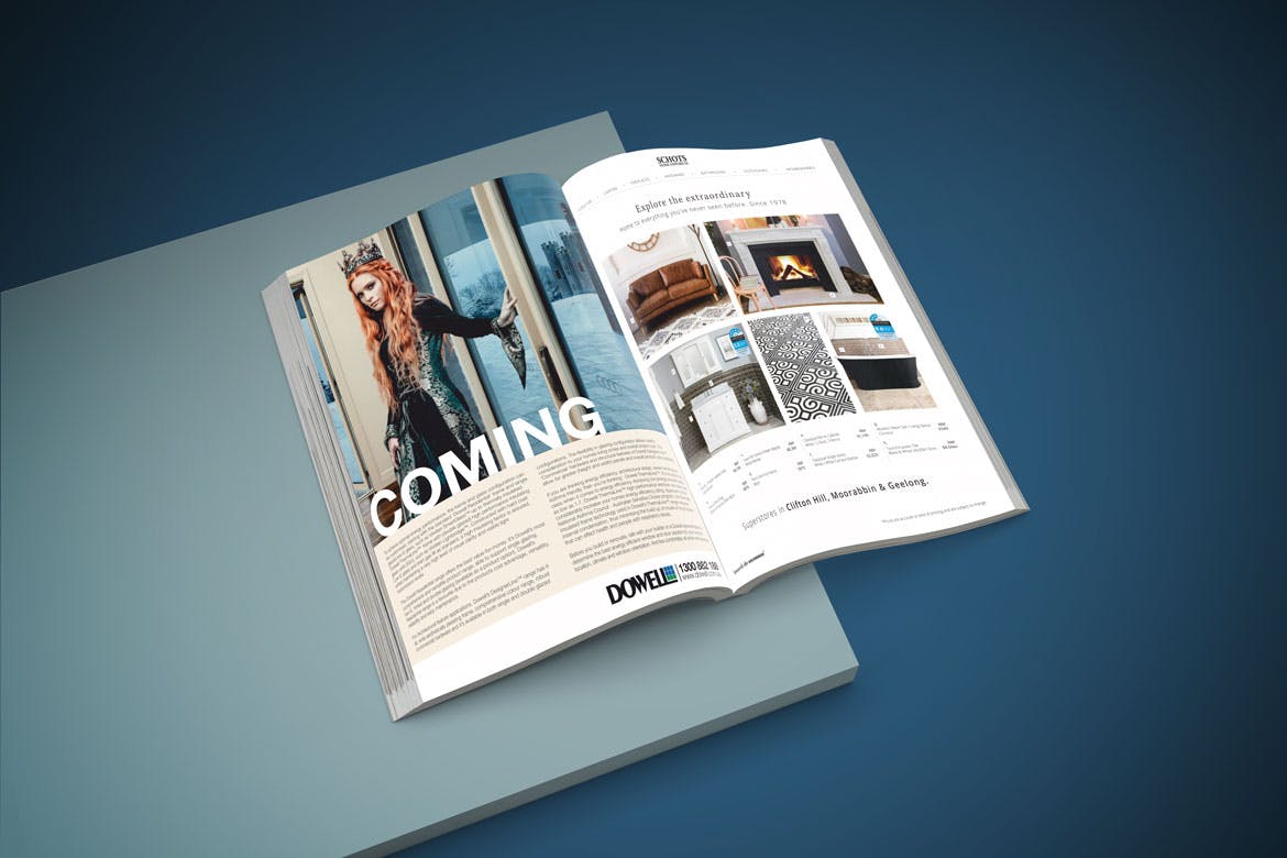 精品杂志封面＆内页排版设计样机模板v1 Magazine Mockup V.1插图(4)