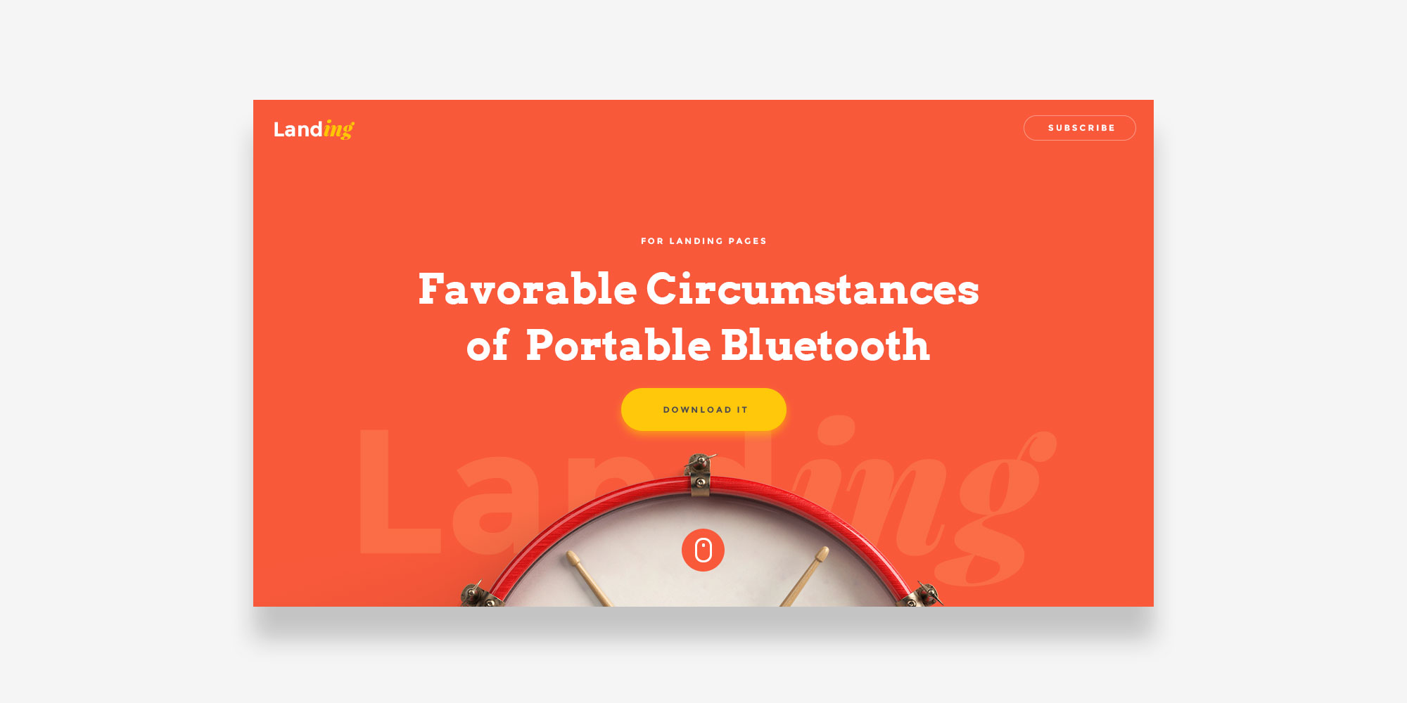免费创意电子产品电商网站UI套件 UI Kit Landing Page插图(1)