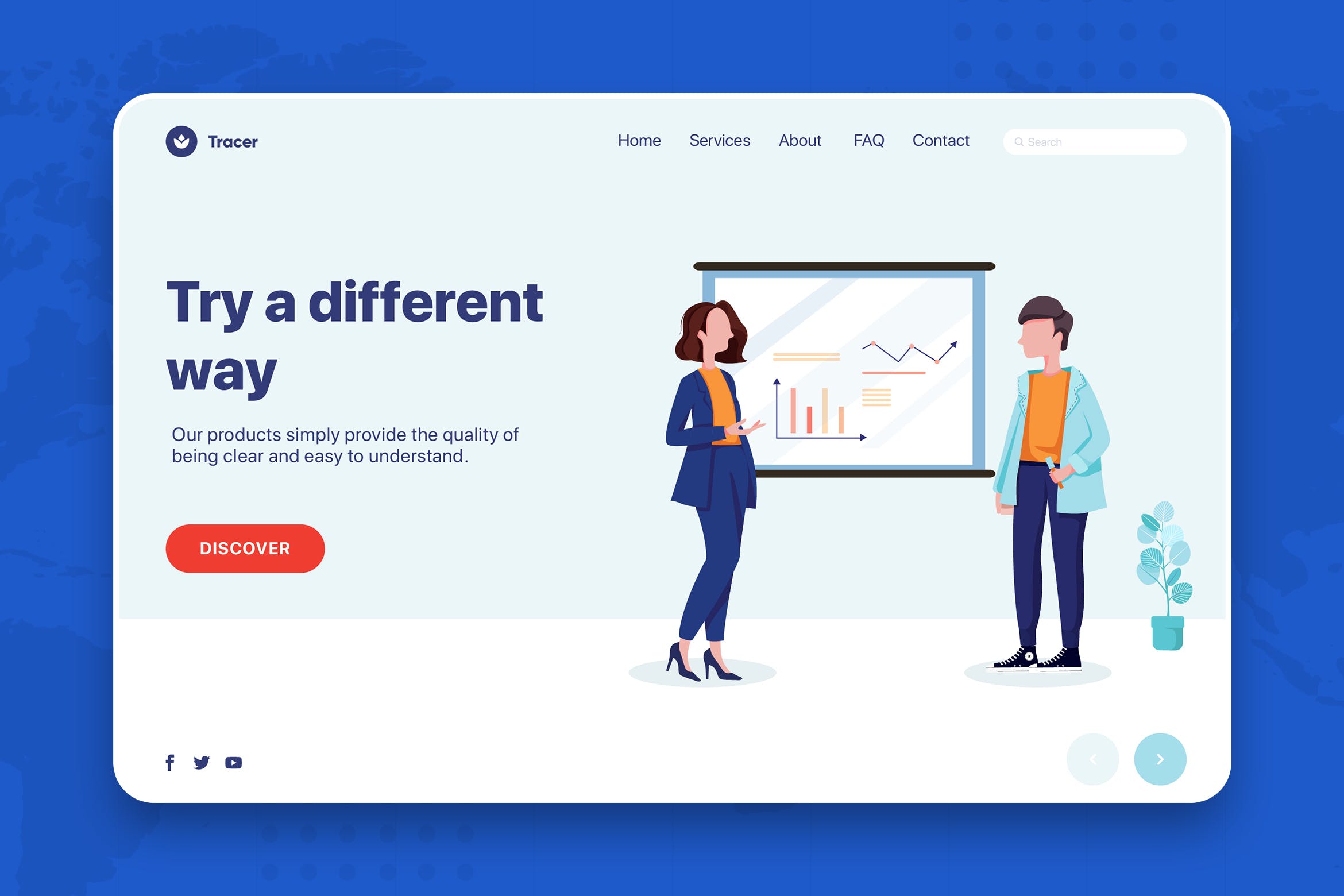 商业计划主题网页Banner&落地页设计素材库精选v2 Business People Presenting Web Banner插图