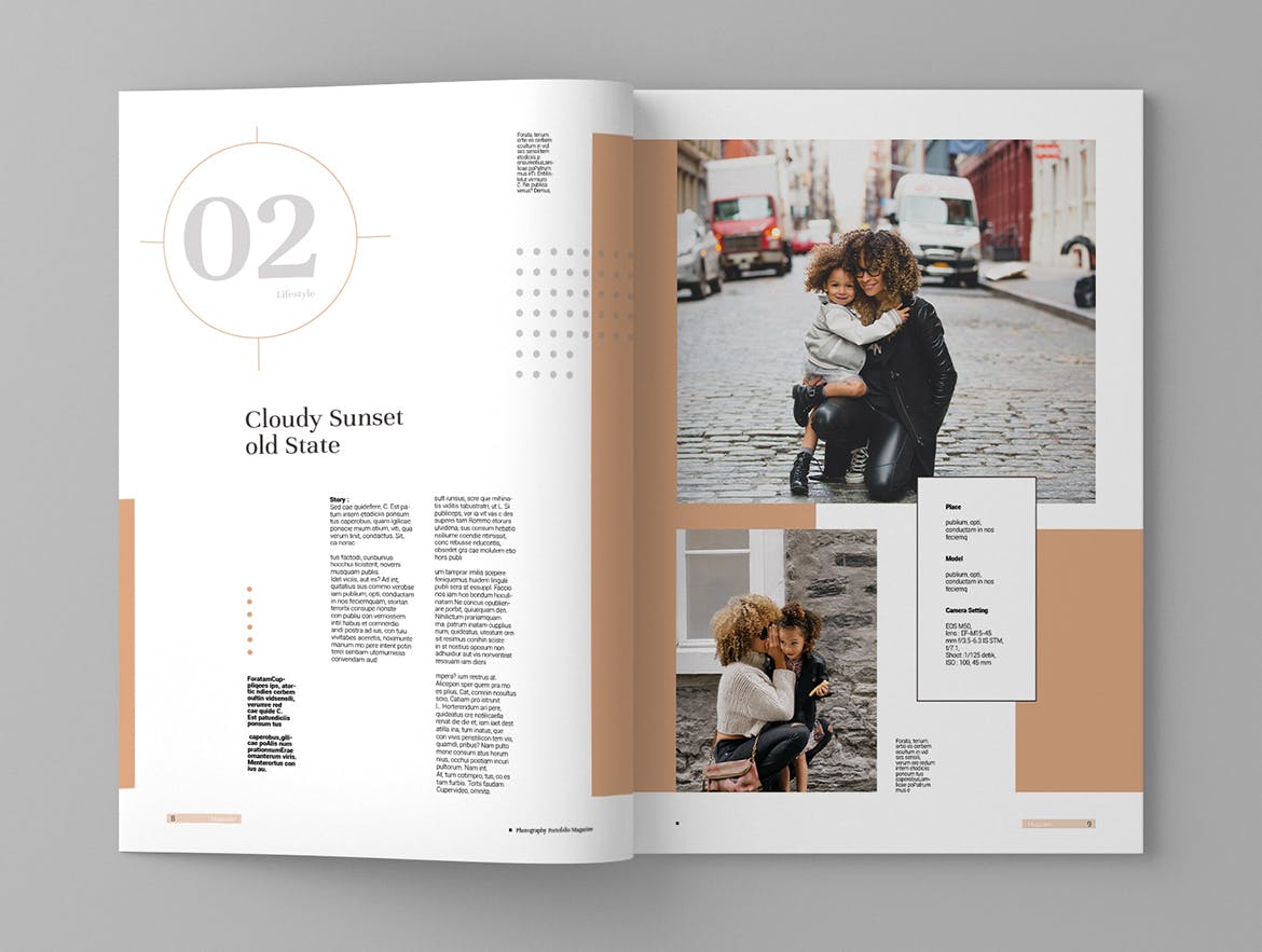 人物/旅游摄影作品集杂志设计INDD模板 Portofolio – Magazine Templates插图(5)