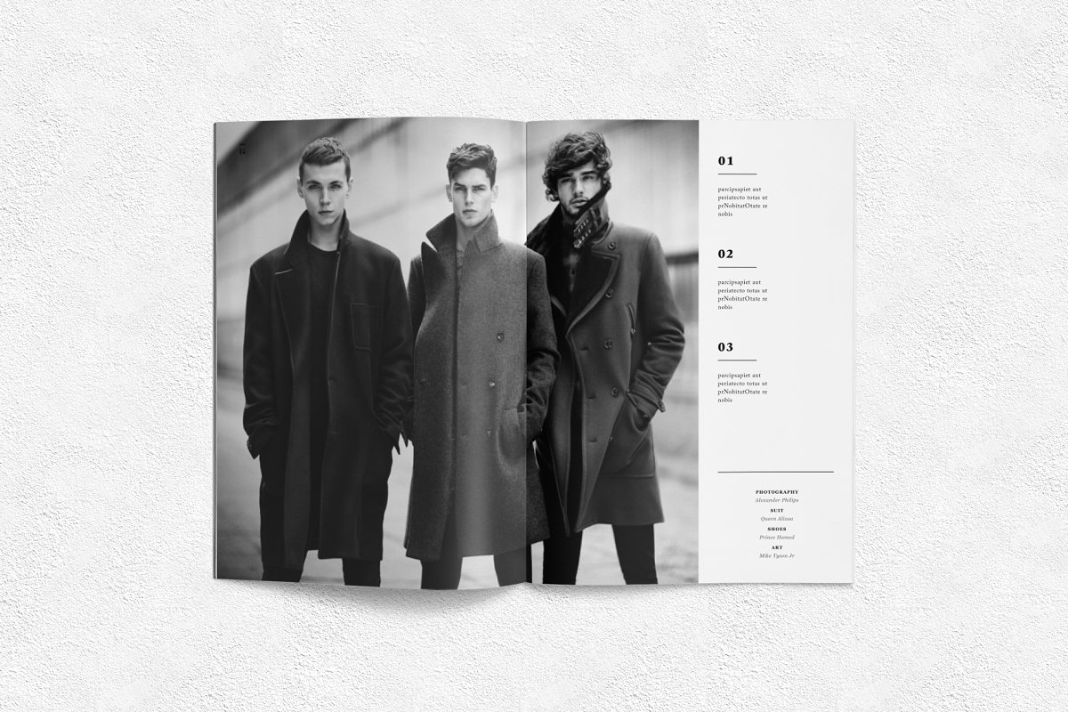 时尚男装杂志画册设计模板插图(6)
