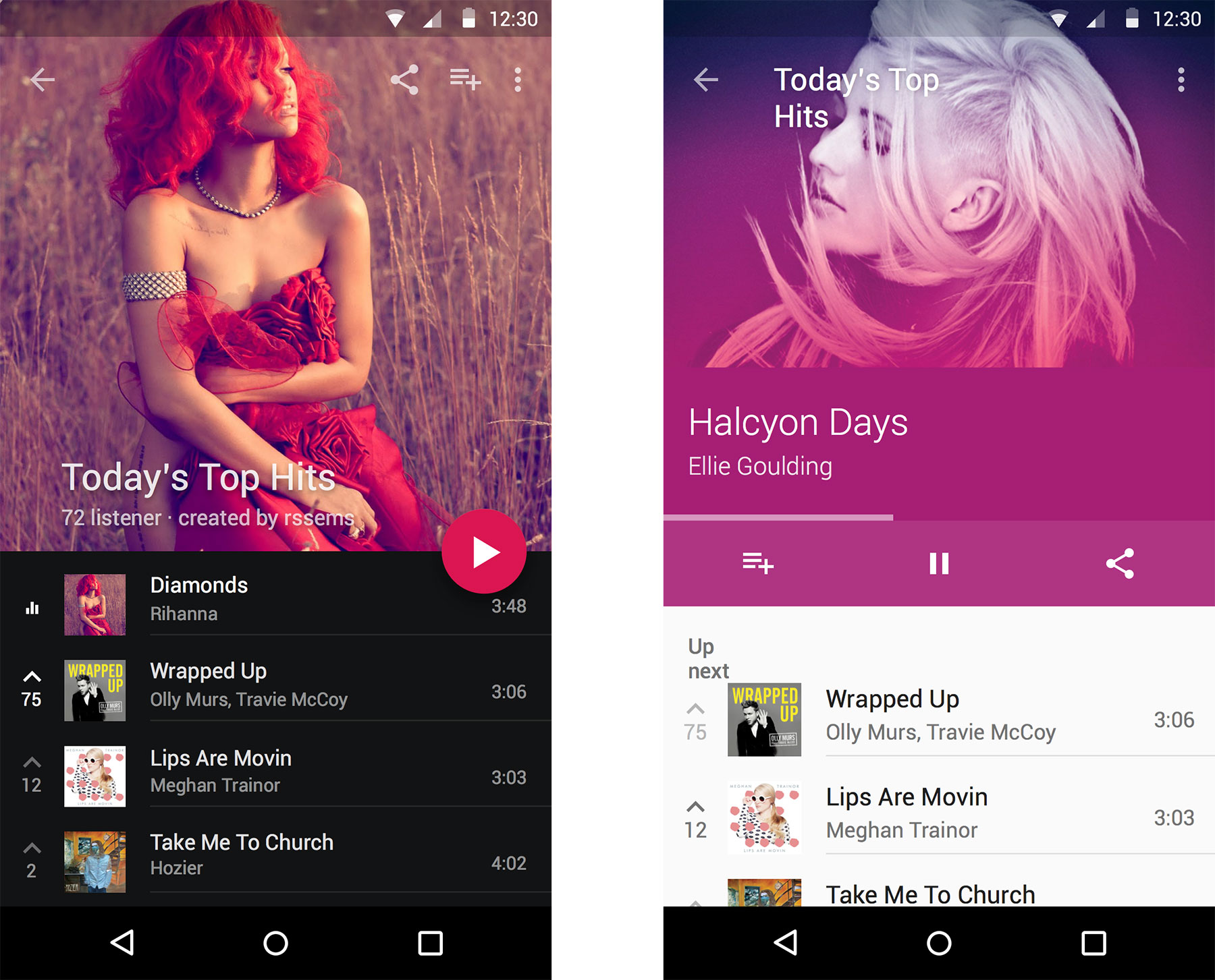 Material Music Player