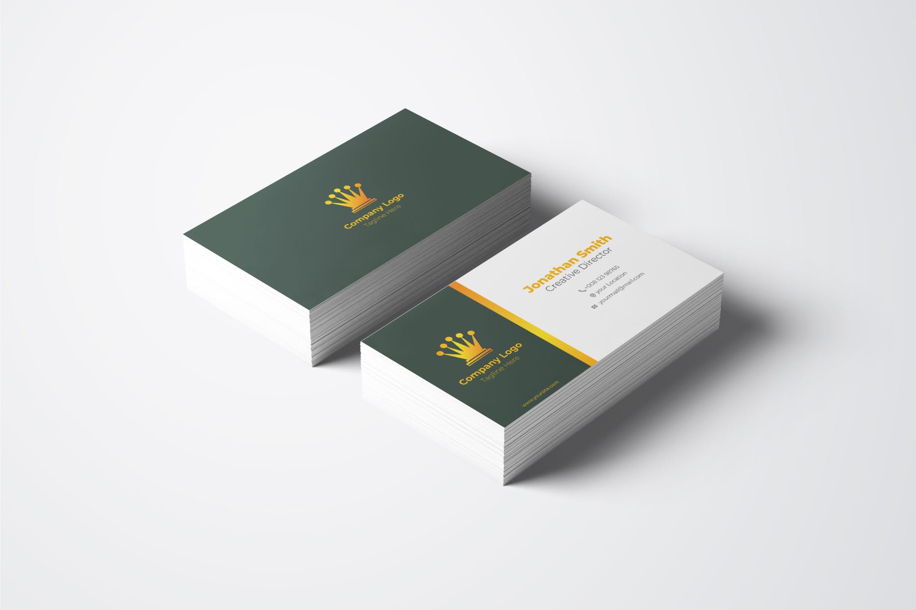 简约大气企业公司职员素材库精选名片模板v39 Business Card Template.v39插图(1)