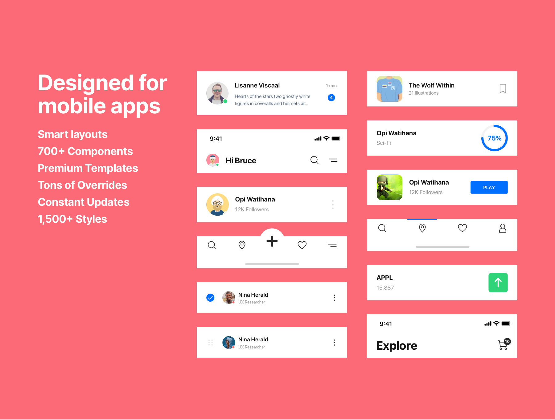 素材库下午茶：精美多用途的APP应用设计系统SKETCH模板插图(3)