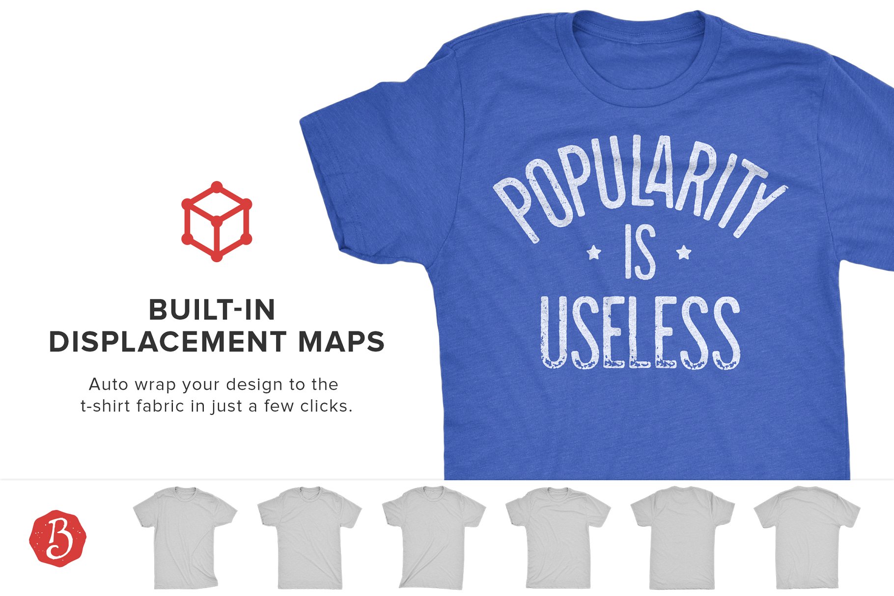 圆领印花T恤衬衫样机 Next Level Tri-Blend T-Shirt Mockups插图(2)