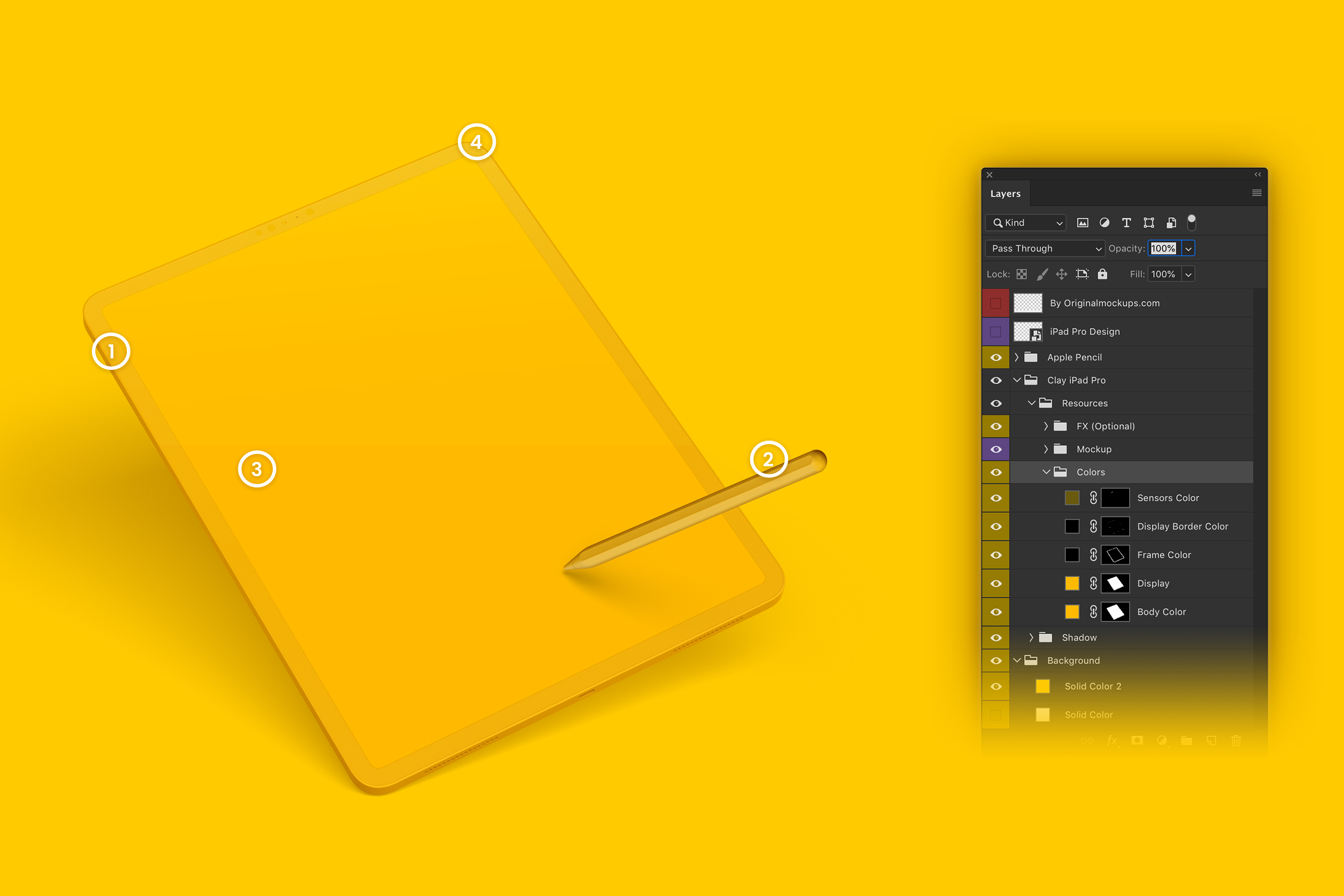iPad Pro平板电脑Web页面设计效果图样机 Clay iPad Pro 12,9” Mockup插图(4)