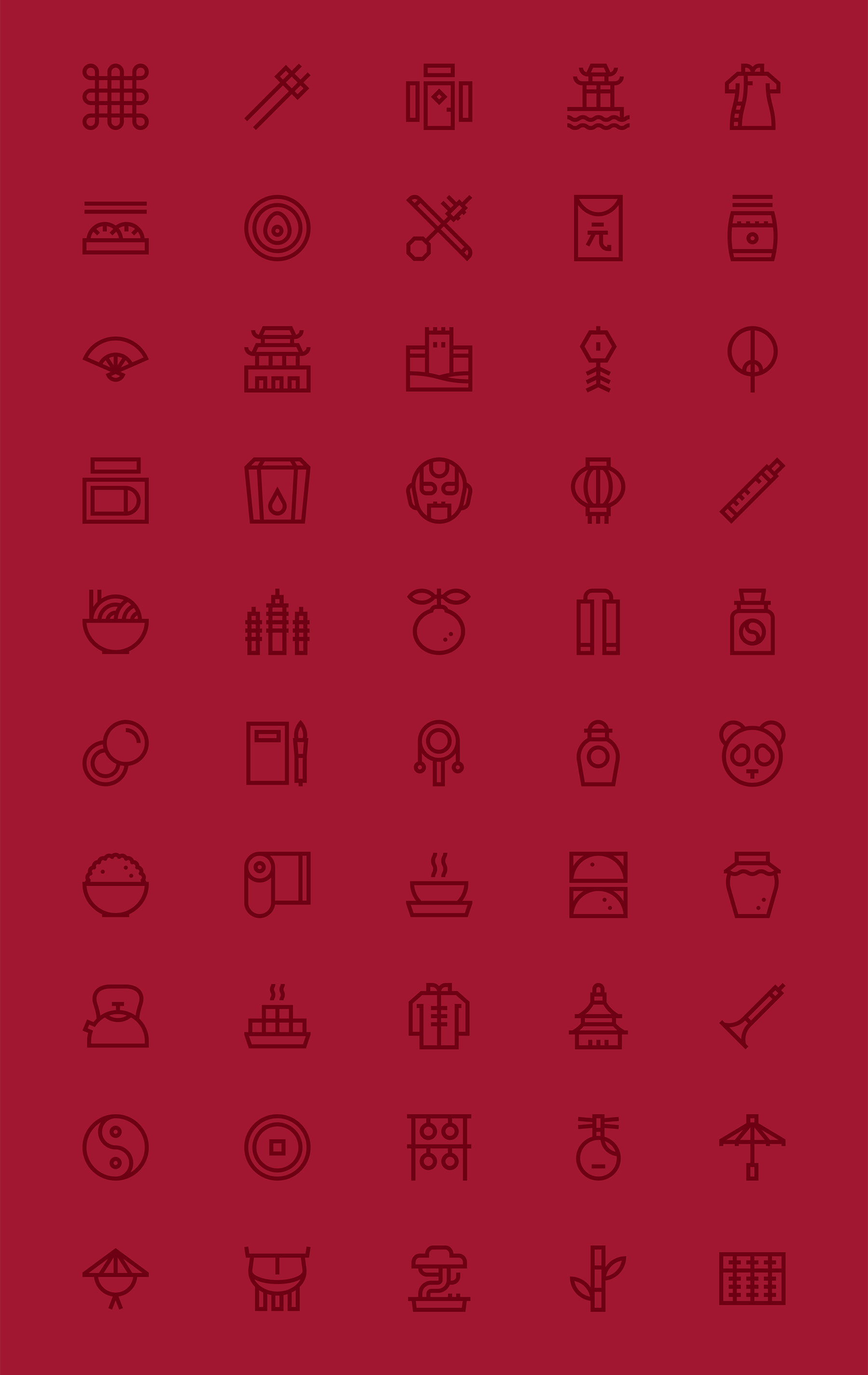 50 枚中国元素图标