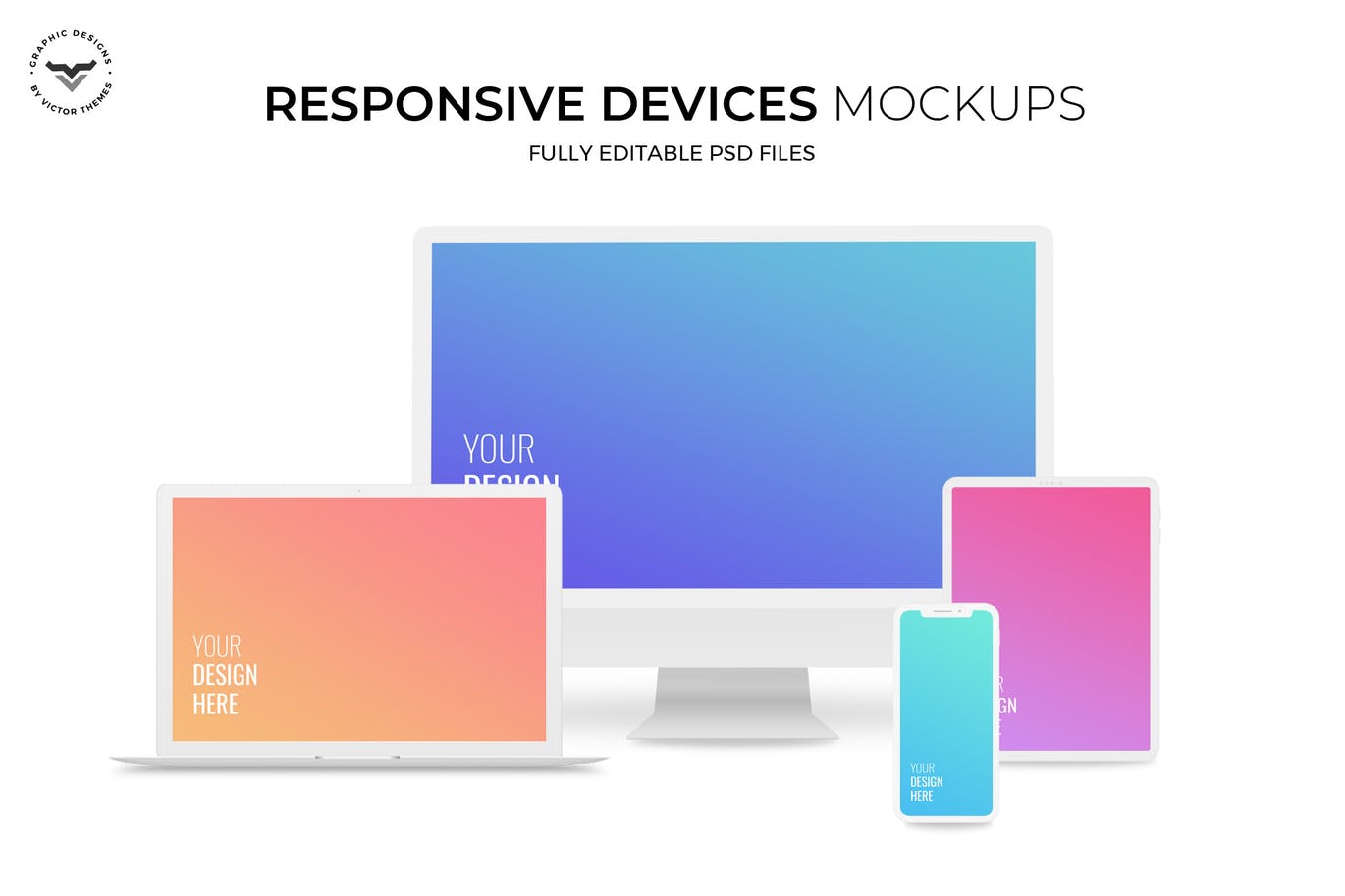 多设备响应式设计效果图预览素材库精选样机套件 Responsive Devices Mockups插图