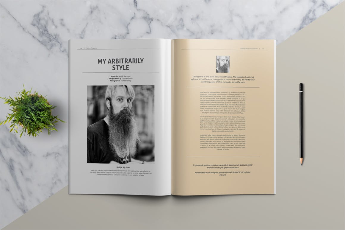 北欧简约风格素材库精选杂志设计模板 KELENS – Clean Magazine Template插图(5)