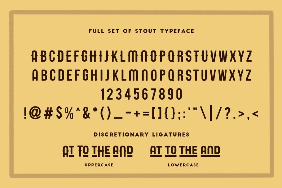 复古英文字体+50矢量对象 STOUT • New Version!插图(2)