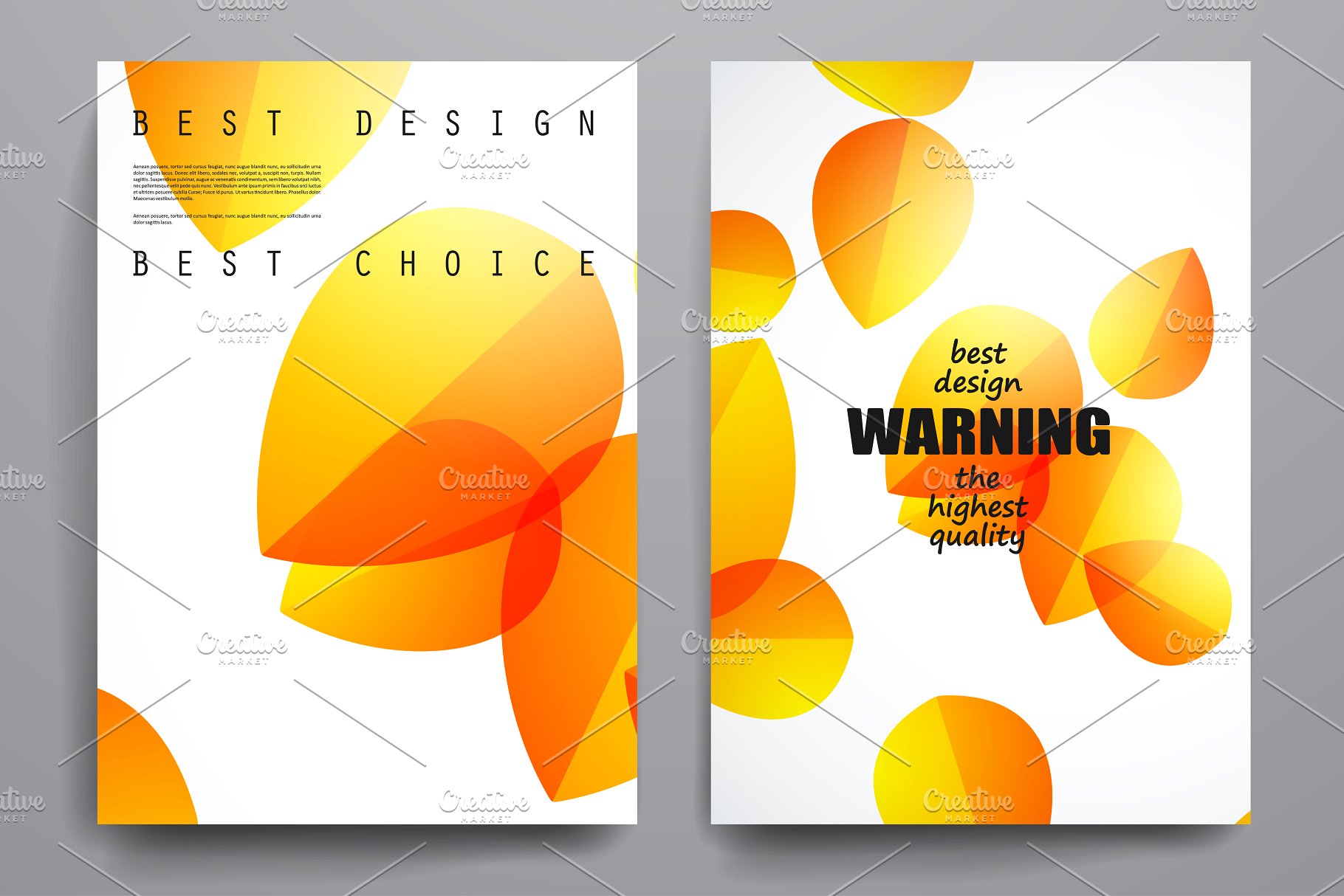 秋天主题小册子模板 Beautiful brochures in Autumn style插图(1)