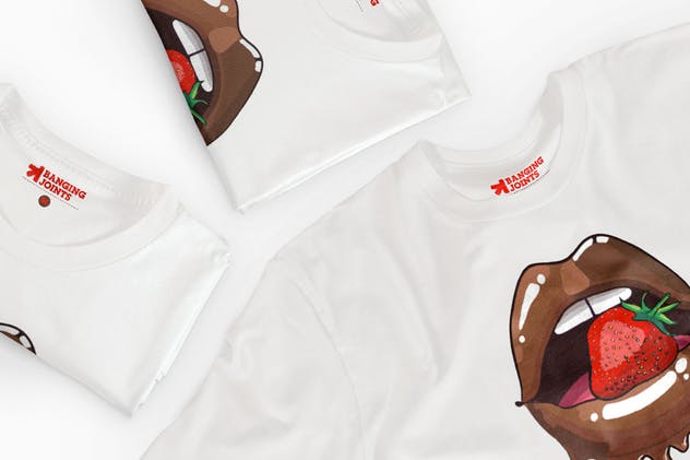 时尚白色皱纹T恤服装样机 White T-Shirt Presentation Mockup插图(7)