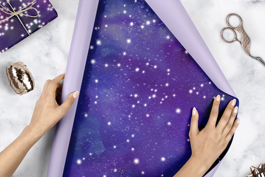 太空行星水彩设计素材包 Space Toolkit  Watercolor Planets插图(9)