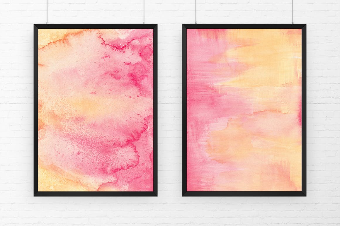 浅色水彩肌理纹理背景素材 Watercolor Backgrounds插图(4)