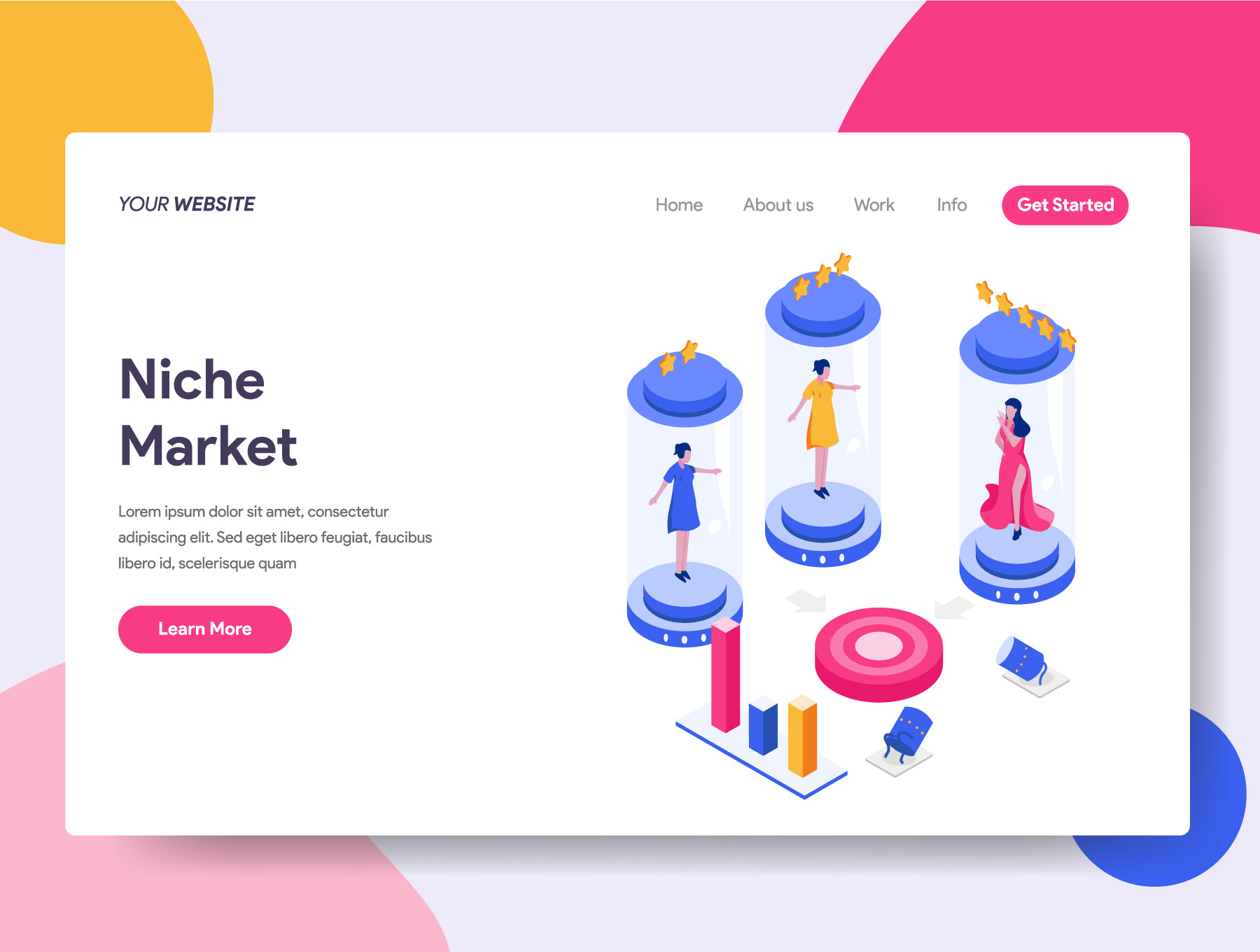 素材库下午茶：2.5D互联网概念社交元素Ai插画下载插图(4)