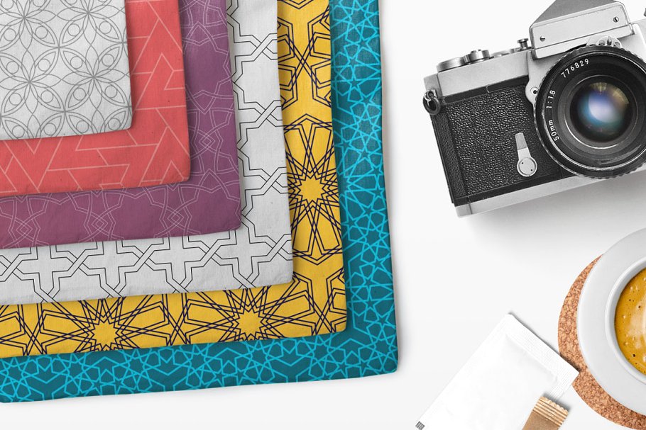 伊斯兰教艺术风格几何图案纹理合集 Geometric Patterns Islamic Ed.插图(3)