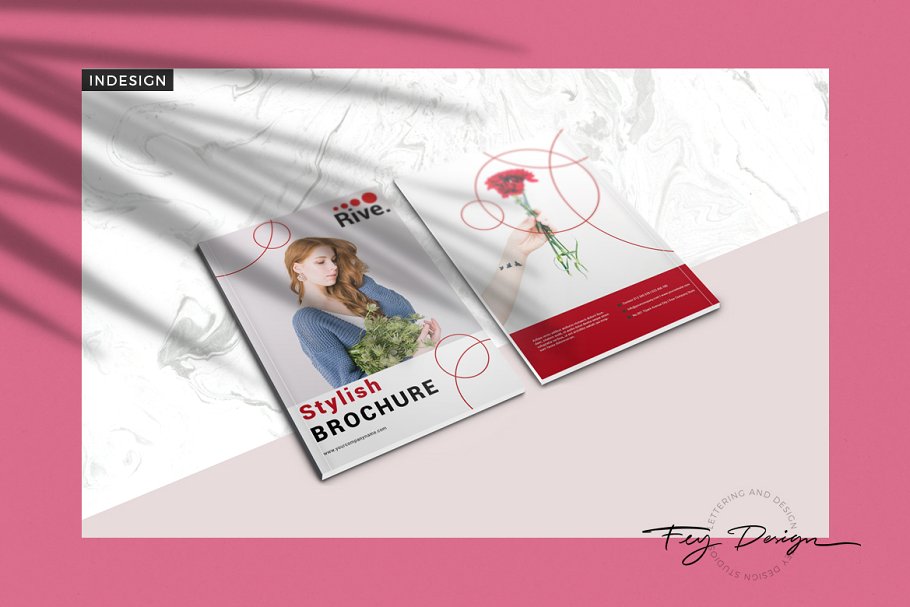 Rive时尚多用途宣传手册设计模板插图