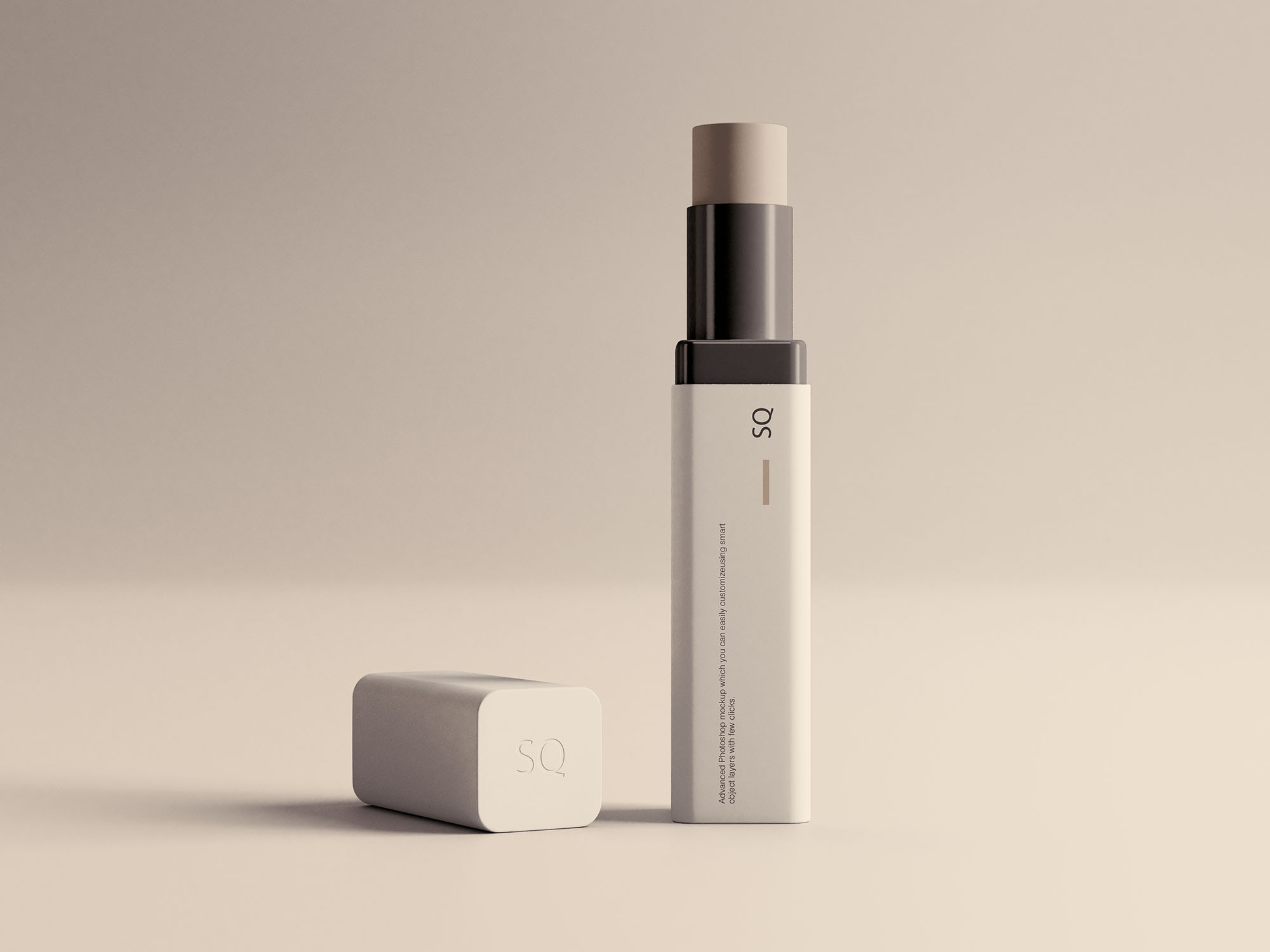 唇膏外观设计效果图素材库精选模板 Lip Balm Mockup插图