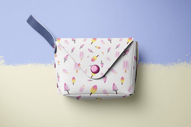 夏季可爱手绘水彩无缝插图 Watercolor Summer Patterns插图(1)