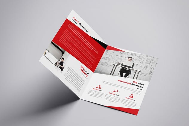 双折页商业公司品牌手册设计模板 Agency Bifold插图(2)