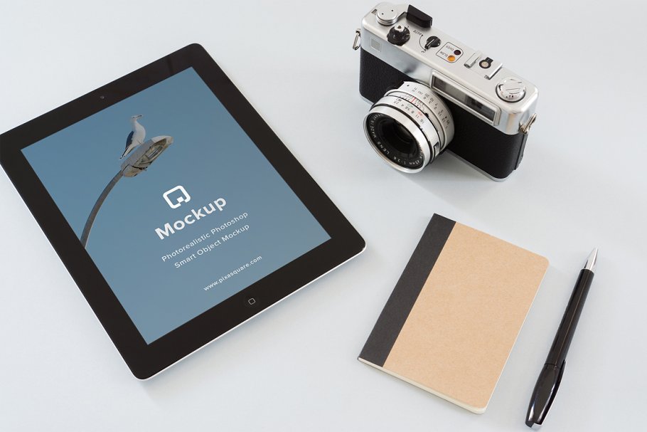 12款苹果笔记本&平板样机模板 Mockup Pack – 12 PSDs插图(5)