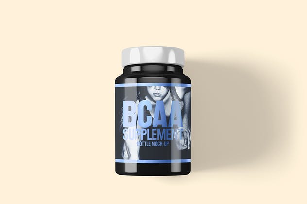 营养品/药物瓶外观设计样机模板 Supplement / Medicine Bottle Mock-Up插图(9)