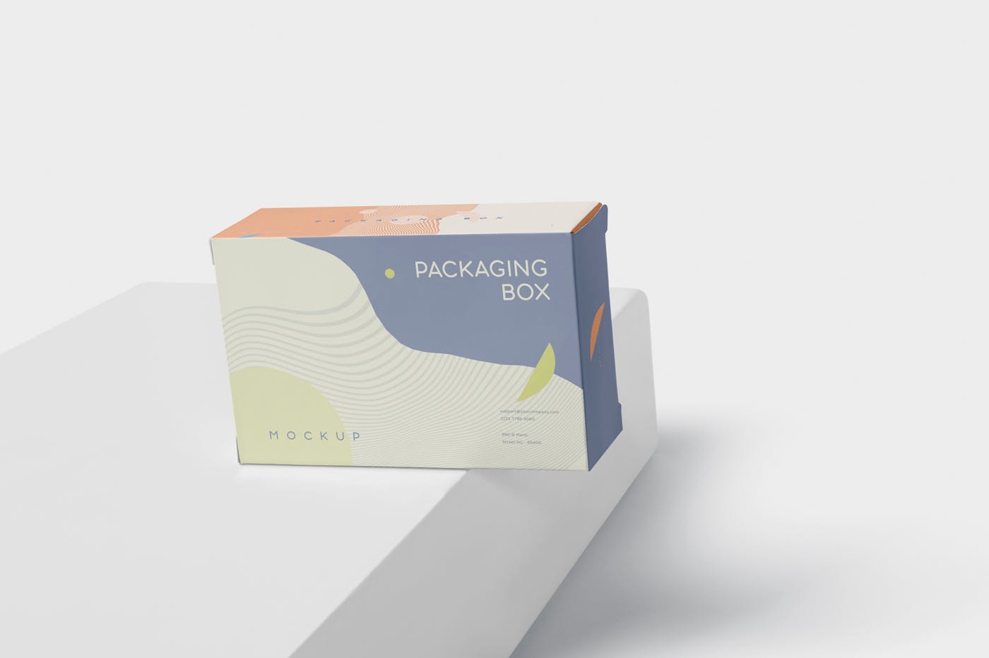 扁平矩形产品包装盒效果图素材库精选 Package Box Mockup – Slim Rectangle Shape插图(4)