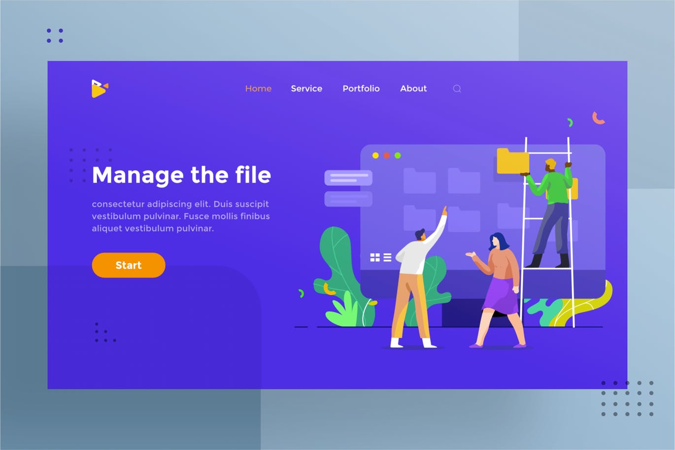 文件夹&文件管理素材库精选概念插画设计素材v1.3 Manage the file and folder illustration 1.3插图