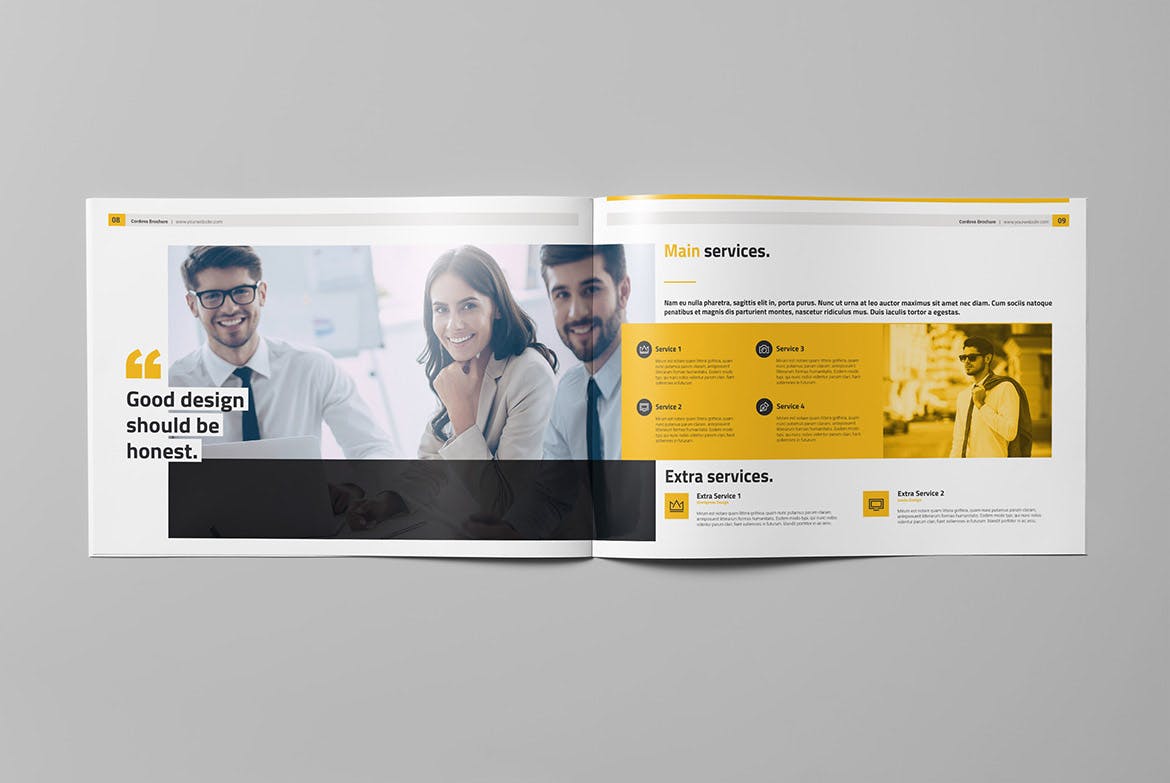 横版企业介绍宣传画册版式设计模板 Colorado Brochure Landscape插图(5)