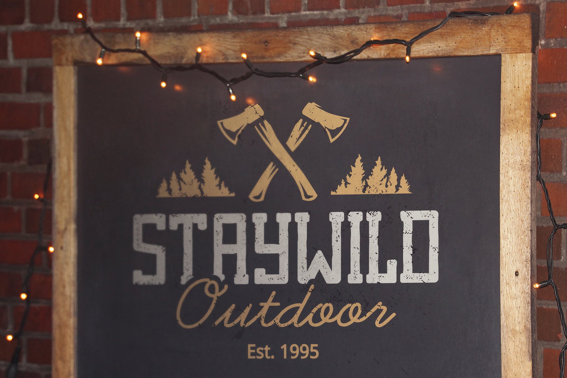 店铺黑板告示牌效果图样机模板 Black Slate Mockup插图(1)