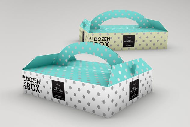 食品糕点包装盒样机模板第4卷 Food Pastry Boxes Vol.4: Packaging Mockups插图(4)