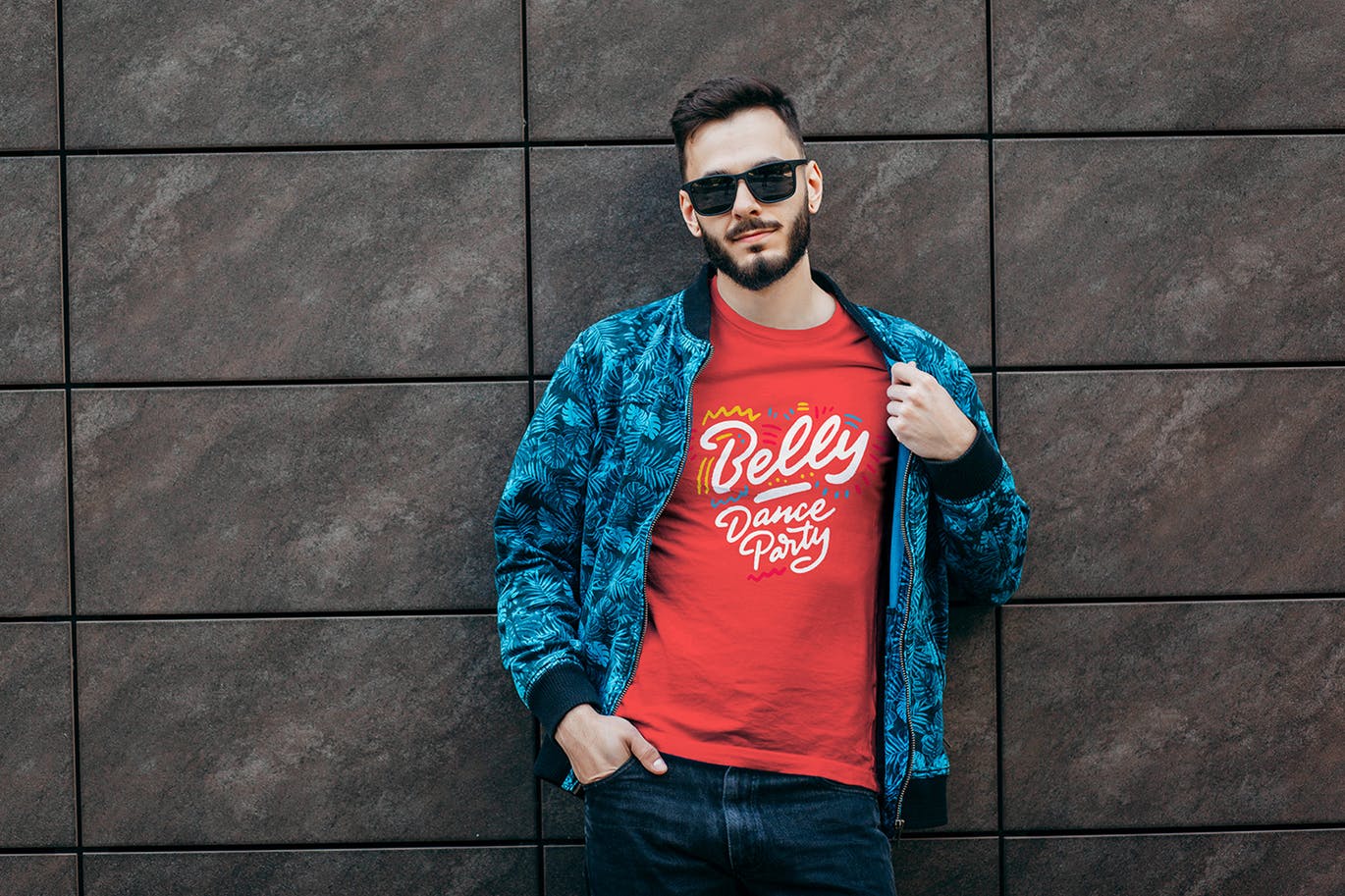 冬季T恤服装设计效果图样机素材库精选合集 Winter T-Shirt Mockup Collection插图(5)