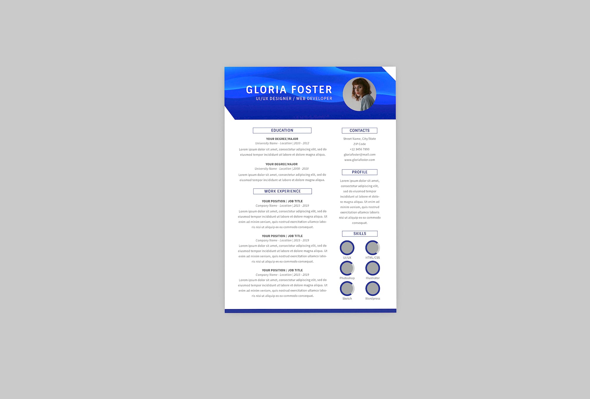 UI设计师个人素材库精选简历模板 Ui Designer Resume Designer插图(2)