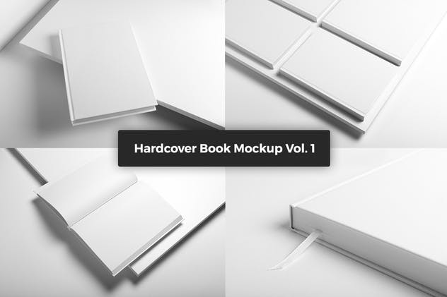 高端红色精装书样机vol.1 Hardcover Book Mockup Vol. 1插图(6)